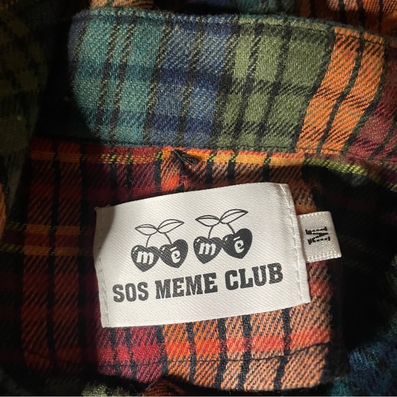 Flannel ruffle dress by SOS Meme Club w/detachable bunny hood Medium - Picture 3 of 15